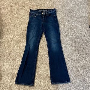 Dark wash size 6 super stretch bootcut American eagle jeans